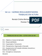 NR 35 - Norma Regulamentadora Trabalho em Altura: Renata Cristina Bertaso Sepulchro Premier Treinamentos