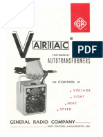 GR Variac Catalog 1961