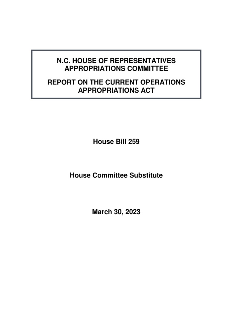 North Carolina House budget plan PDF Fund Accounting Social Work