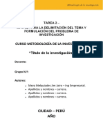 Curso Metodología de La Investigación: Ciudad - Perú AÑO