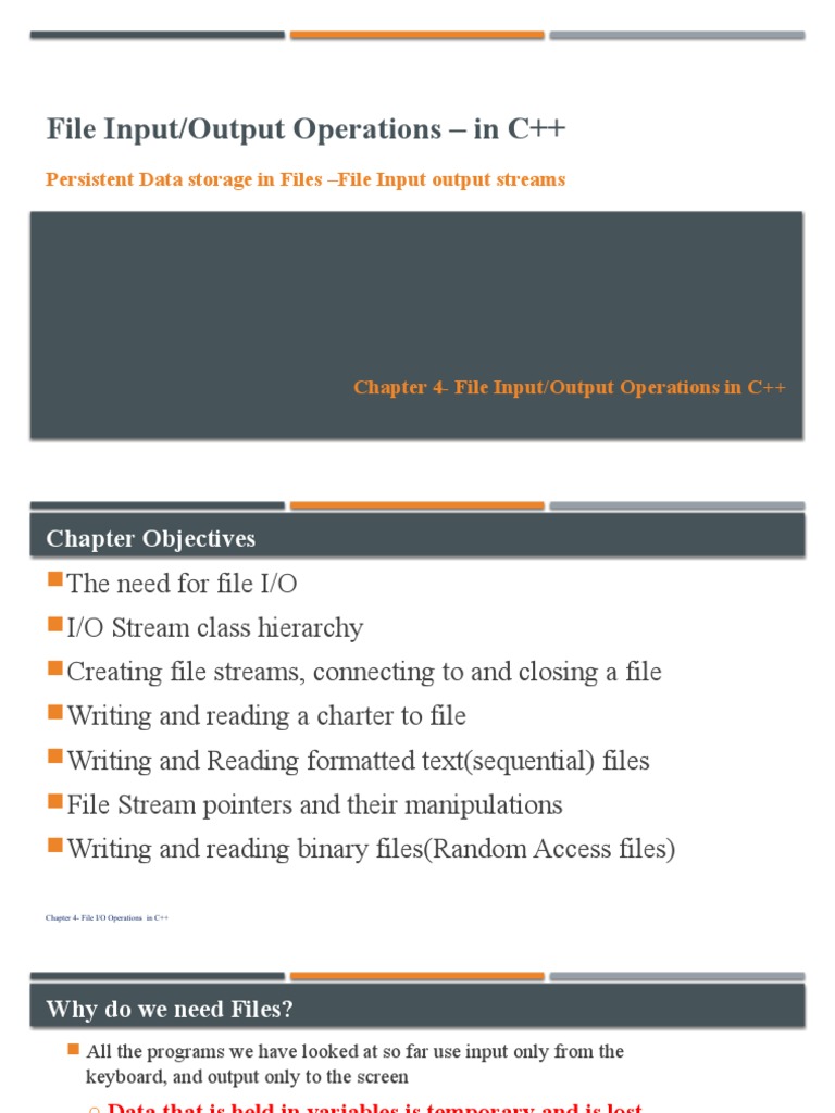 File Input-Output in CPP | Download Free PDF | Computer File | Pointer ...