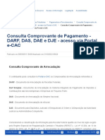 Consulta de comprovantes de pagamento DARF, DAS, DAE e DJE no Portal e-CAC