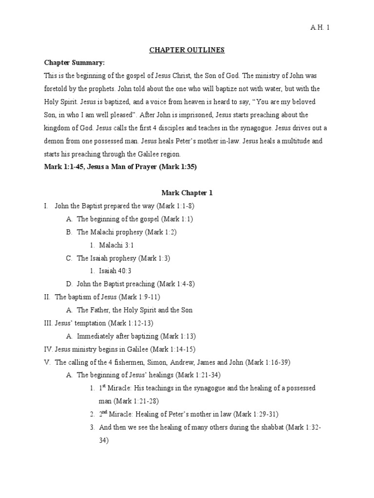 Mark Chapter 5 Vs 22