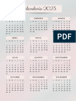 Calendario 2023 Simple Degradado 