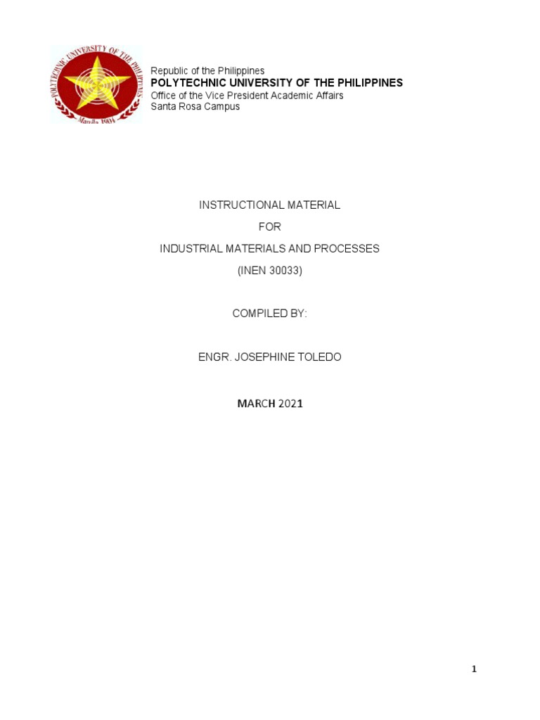 Polytechnic University of The Philippines Instructional Material FOR