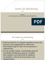 Fundamento de Marketing: Tema 1 La Naturaleza Y El Panorama Del Marketing