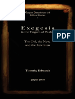 (Gorgias Dissertations 28 - Biblical Studies 1) Timothy Edwards - Exegesis in The Targum of Psalms - The Old, The New, and The Rewritten-Gorgias Press (2007)