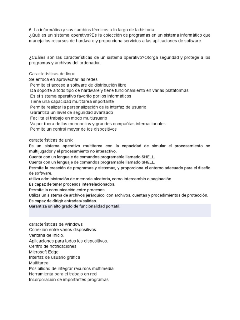 Evolución de Sistemas Operativos DOS | PDF | Sistema operativo ...