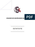 Estatuto Del Colegio de Sociólogos Del Perú