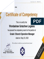 Competency Certificate