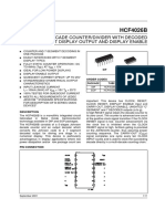 HCF4026B: Decade Counter/Divider With Decoded 7-Segment Display Output and Display Enable