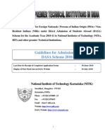 DASA 2010-11 Admission Guidelines