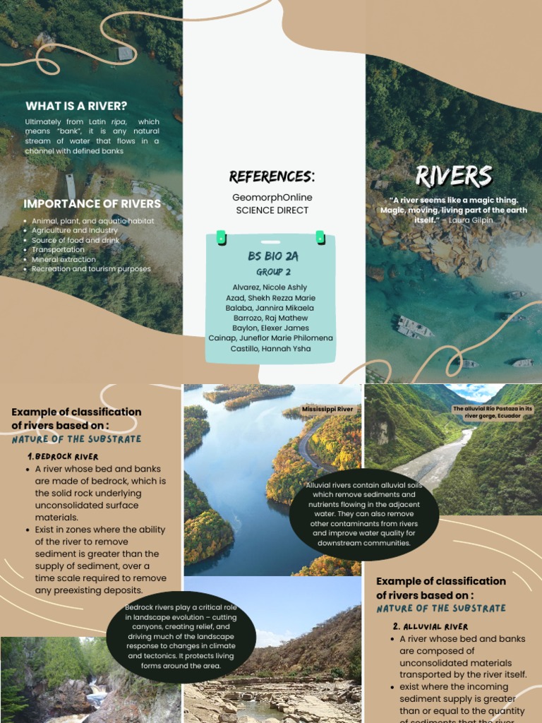 Importance and Types of Rivers | PDF | River | Sediment