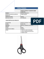 Ficha Técnica: Descripción Tijera de Oficina 8" Comfort Negro