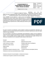 FO-CIR-30 Consentimiento o Disentimiento Informado para Cirugía de Mano