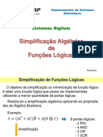 Simplificação Algébrica de Funções Lógicas: Sistemas Digitais
