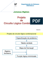 Projeto circuito lógico combinacional