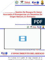 Prevención y Gestión de Riesgos en Salud, Asociados A Emergencias Y/o Desastres de Origen Natural Y/o Antrópico