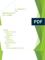 Cambio Climático, Mitigación y Energías Renovable - Prof. Eduardo Calvo