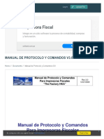 Impresora Fiscal: Manual de Protocolo y Comandos para Impresoras Fiscales