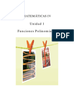 Unidad 1 Funciones Polinomiales: Matemáticas Iv