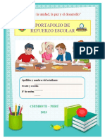 Portafolio de Refuerzo Escolar 2023 - Portada y Carátula