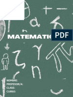 Cuaderno de Matemáticas para Imprimir Cubierta de Color Verde Claro y Blanco
