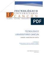 Tecnologico Universitario Cancun: Carrera. Admistracion Ventas