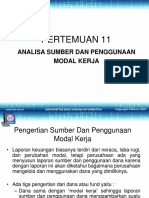 Pertemuan 11: Analisa Sumber Dan Penggunaan Modal Kerja