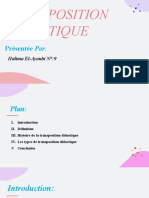 Transposition Didactique: Présentée Par