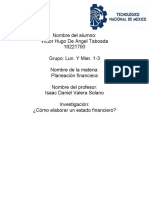 Elaboración de Un Estado Financiero