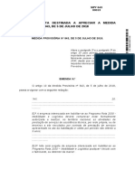 Comissão Mista Destinada A Apreciar A Medida Provisória #843, de 5 de Julho de 2018