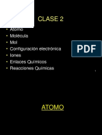 Clase 2 Atomo, Molecula, Mol, Configuracion Electronica, Iones y Enlaces Quimicos-1