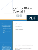 Finance 1 For IBA - Tutorial 4: Pranav Desai Joren Koëter Lingbo Shen