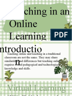 Teaching in An Online Learning Environment