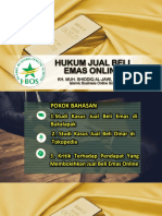 Hukum Jual Beli Emas Online: Kh. Muh. Shiddiq Al-Jawi, S.Si, M.Si