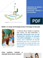 Processos de ensino e aprendizagem na Psicologia Escolar e Educacional