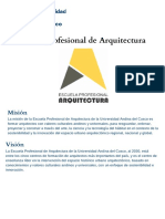 Escuela Profesional de Arquitectura: Misión