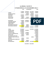 Estados financieros y flujos de efectivo de La Anual SA de CV 2021-2022