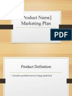 (Product Name) Marketing Plan