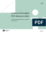 Weekly and Fortnightly PAYE Deduction Tables: Tax Tables For Pay Periods Between 1 April 2023 and March 2024