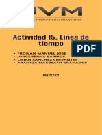 Actividad 15. Línea de Tiempo: Froilan Manuel Jose Jorge Serna Barrios Lilian Sanchez Cervantes Arantza Macbeath Granados