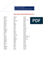 Servicios Administrativos S.A.: Apellidos Nombres Puesto