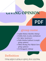 Giving Opinion English - 11 Upw