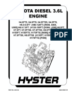 Kubota Diesel 3.6L Engine: PART NO. 4053146 0600 SRM 1579