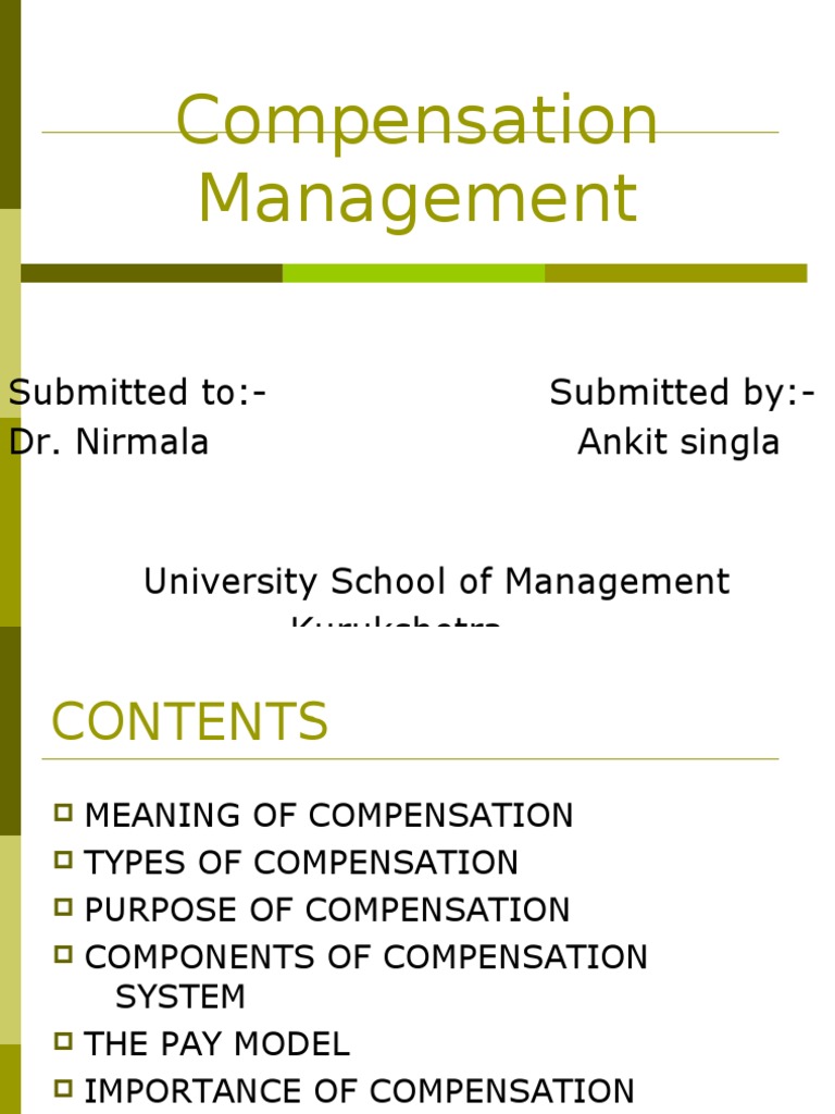 research paper on compensation management pdf