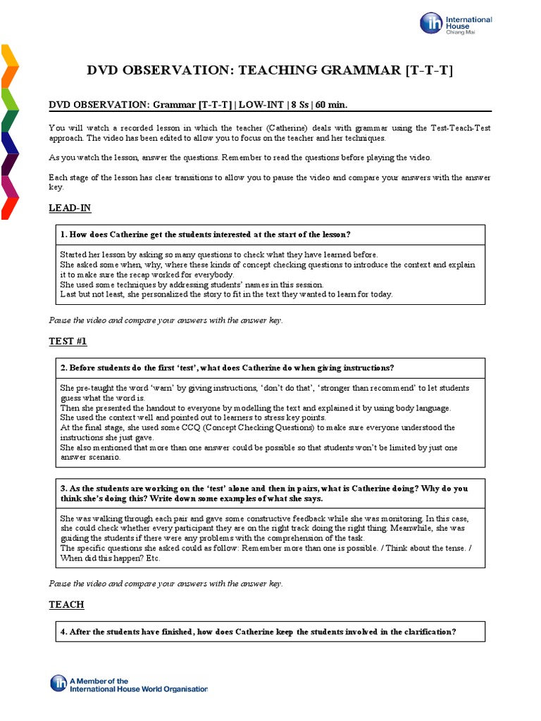 DVD Observation 1 - Worksheet | PDF | Learning | Reading Comprehension