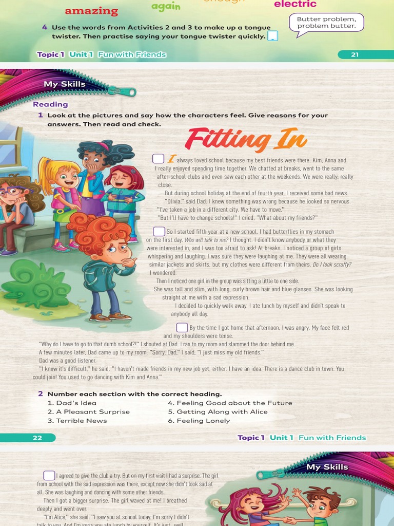 Topic 1 unit 1 fun with friends my skills pdf