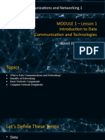 MODULE 1 - Lesson 1 Introduction To Data Communication and Technologies