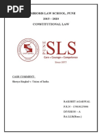 Symbiosis Law School, Pune 2015 - 2020 Constitutional Law: Case Comment: Shreya Singhal v. Union of India